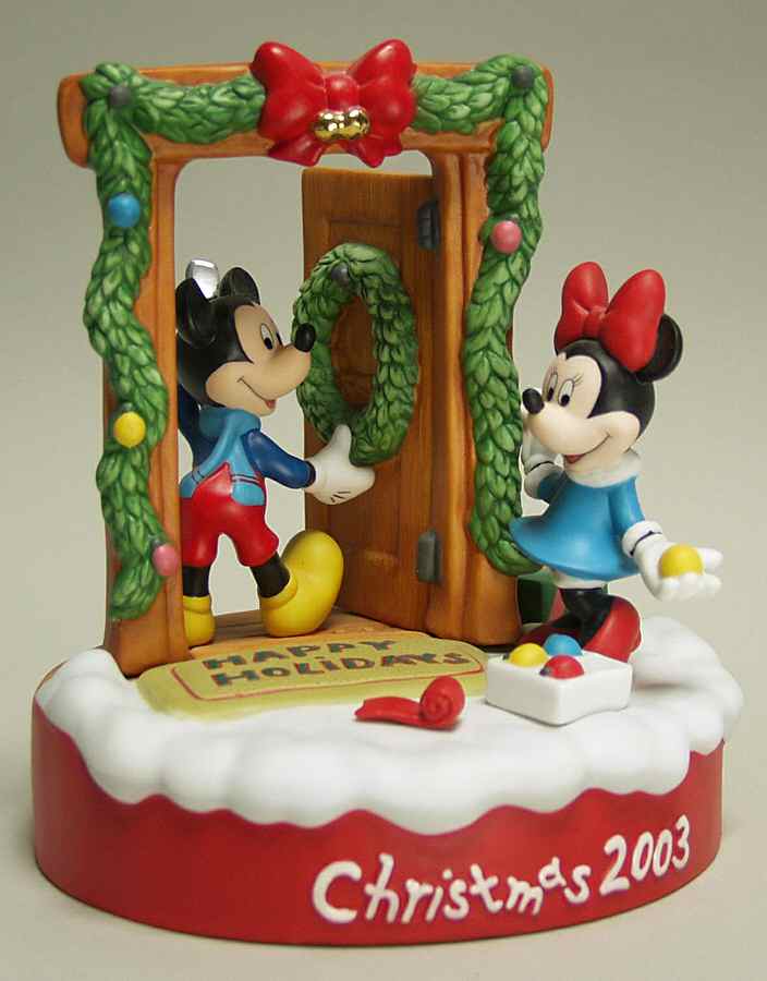 Disney Christmas Figurine Home For The Holidays-75 Years With Mick - No Box by Grolier-1