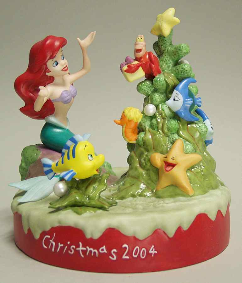 Disney Christmas Figurine Little Mermaid-Sea-Sons Greeting - No Box by Grolier-1