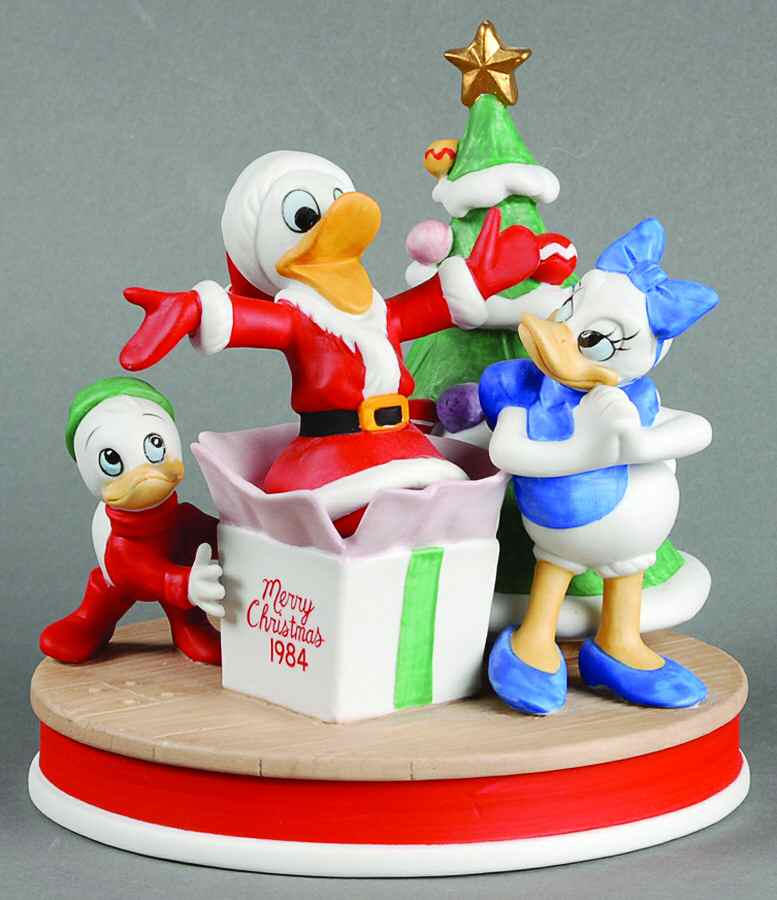 Disney Christmas Figurine Donald, Daisy & Nephew - No Box by Grolier-1