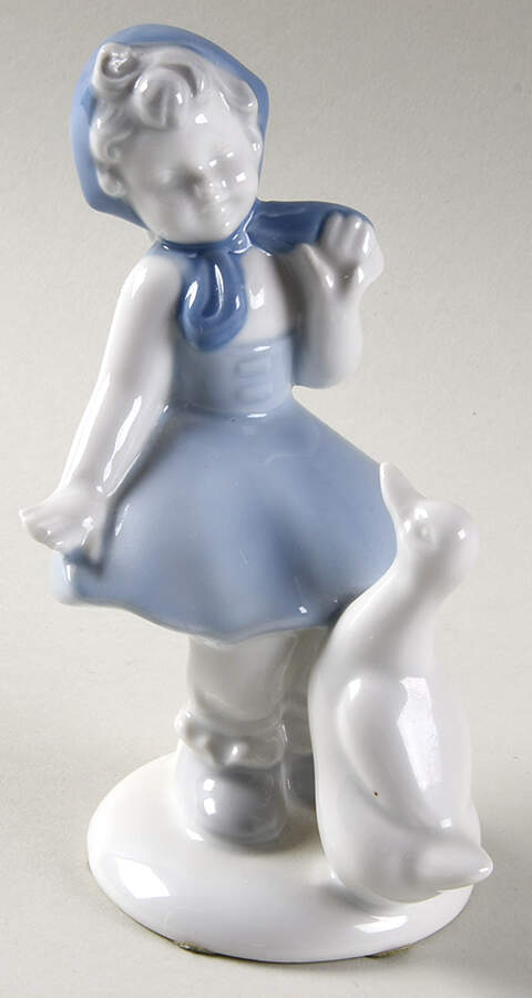 Gerold Porzellan Figurine Girl And Duck - No Box by Gerold Porzellan-1