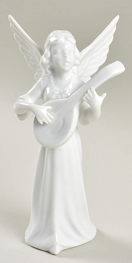 Gerold Porzellan Figurine Angel With Mandolin - No Box by Gerold Porzellan-1