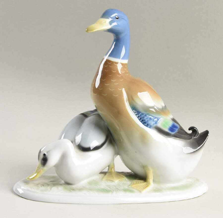 Gerold Porzellan Figurine Mallard Ducks - No Box by Gerold Porzellan-1