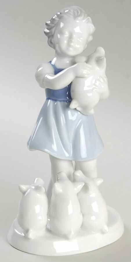 Gerold Porzellan Figurine Girl With Pigs - No Box by Gerold Porzellan-1