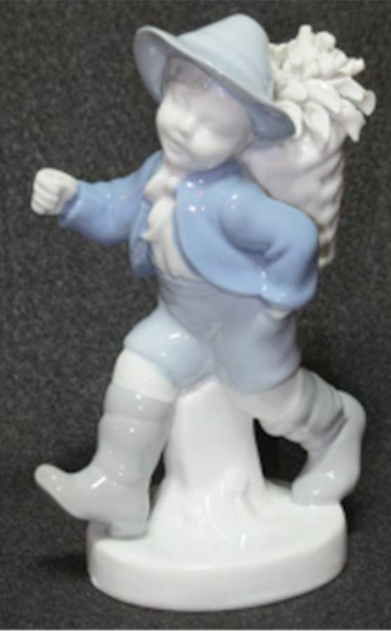 Gerold Porzellan Figurine Boy With Basket - No Box by Gerold Porzellan-1