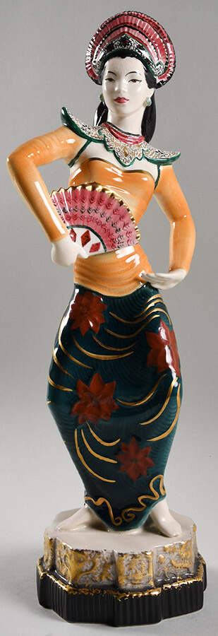 Asian Figures By Barbara Baldwin Balinese Dancer - No Box by Goldcrest Ceramics (USA)-1