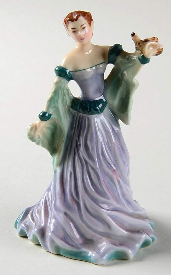Peggy Porcher Figurines Woman With Bird - No Box by Goldcrest Ceramics (USA)-1