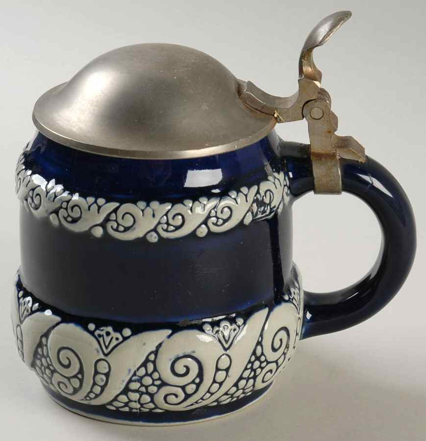 German Beer Steins Cobalt Blue Stein - No Box by Germany-1
