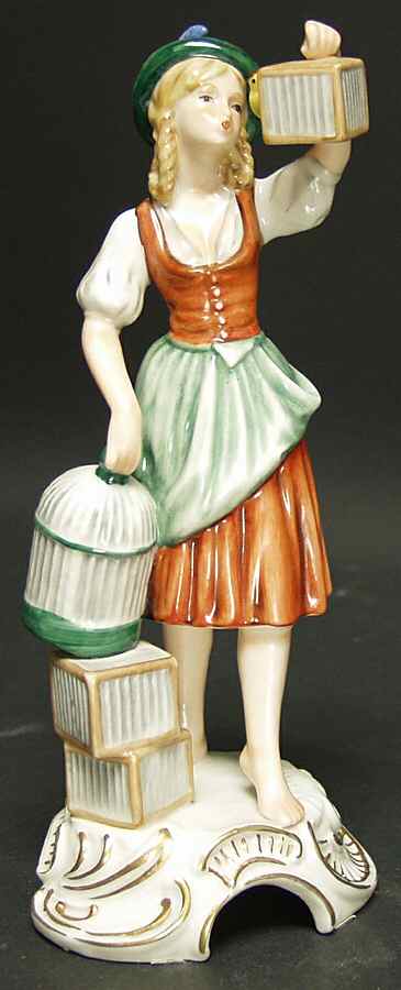 Gerhard Bochmann Figurines Girl With Birdcage - No Box by Goebel-1