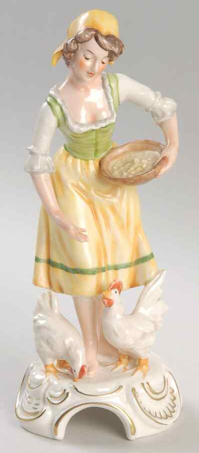 Gerhard Bochmann Figurines Girl With Chickens - No Box by Goebel-1