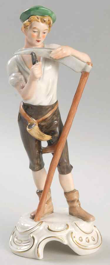 Gerhard Bochmann Figurines Boy With Scythe - No Box by Goebel-1