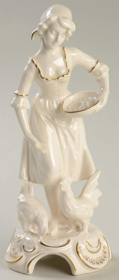 Gerhard Bochmann Figurines Girl With Chickens-White - No Box by Goebel-1