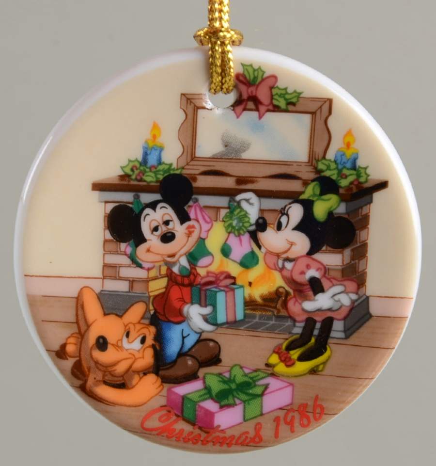 Disney Annual Ornaments-Flat We Wish You A Merry Christmas - No Box by Grolier-1