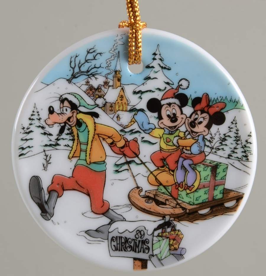 Disney Annual Ornaments-Flat The Sleigh Ride - Boxed by Grolier-1