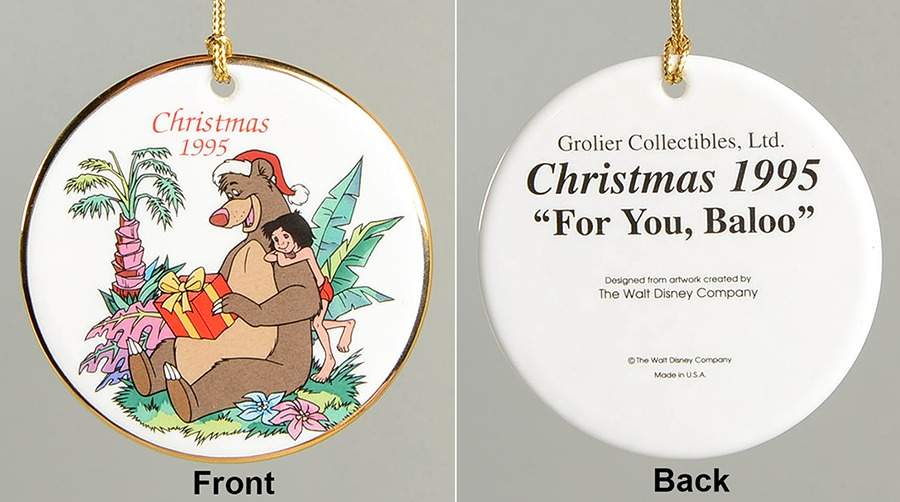 Disney Annual Ornaments-Flat For You Baloo - Boxed by Grolier-1