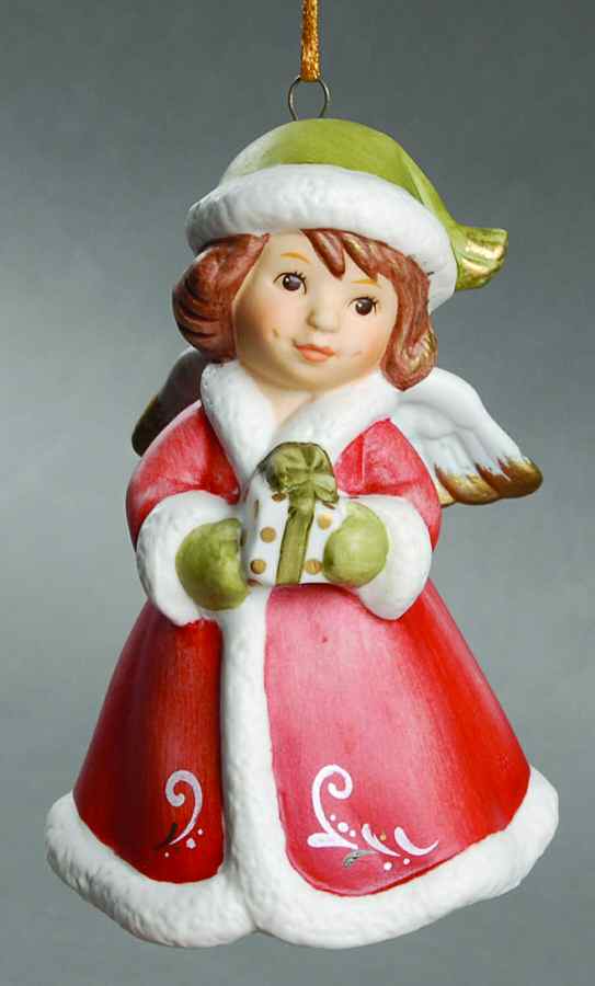 Angel Bell Ornaments Angel Gift-Red - No Box by Goebel-1