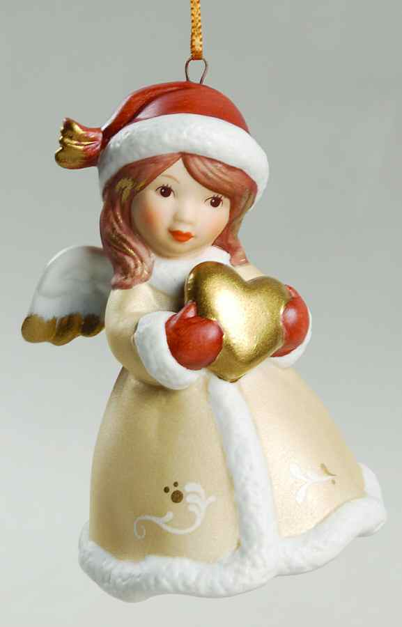 Angel Bell Ornaments Angelic Heart-Champagne - No Box by Goebel-1