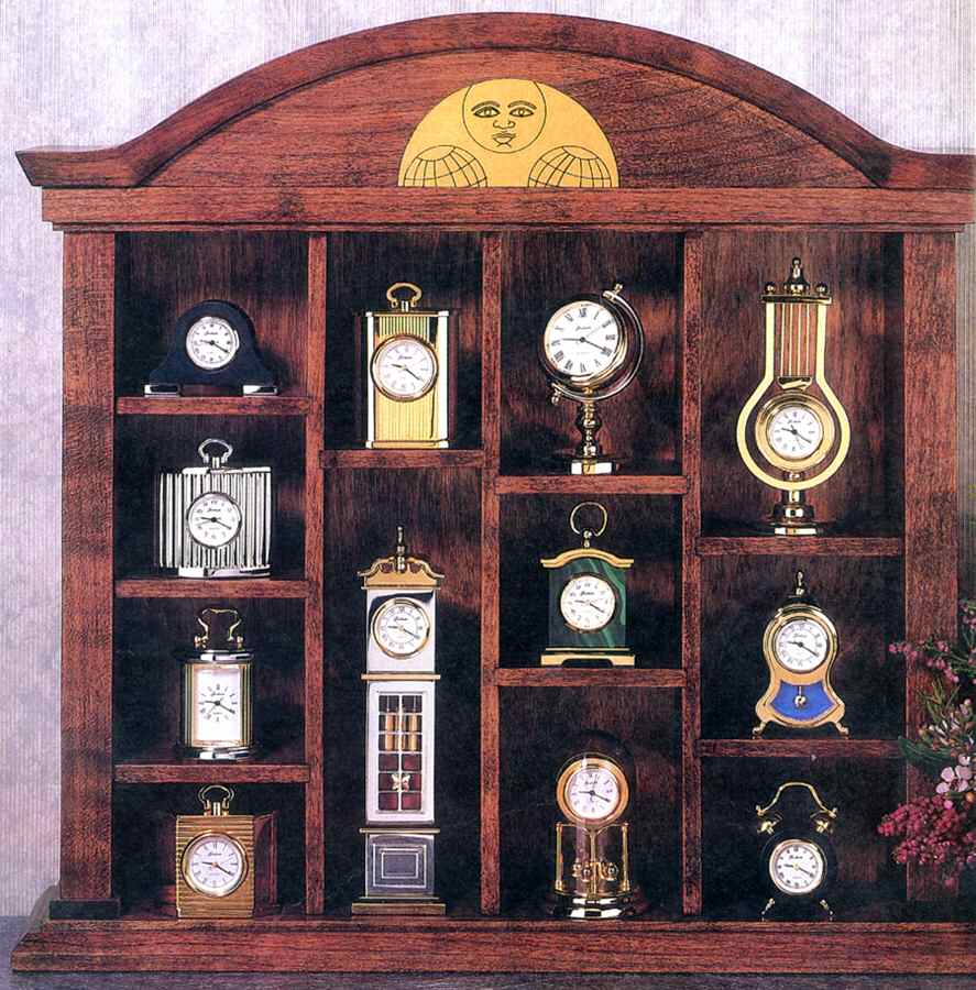 Classic Clock Collection Set Of 12 Clocks With Display Shelf - With Box by Gorham Silver-1