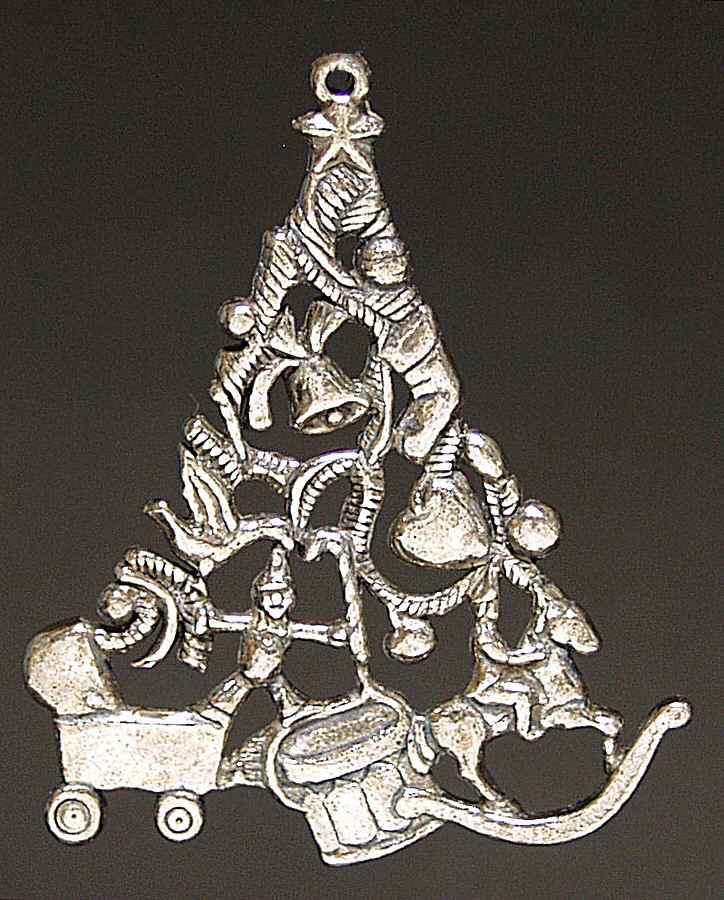 Christmas in the Country Pierced Tree - No Box by Gorham Silver-1