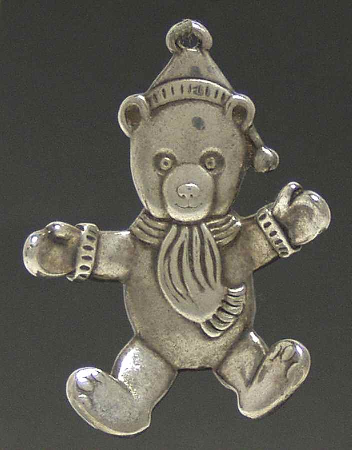 Christmas in the Country Teddy Bear - No Box by Gorham Silver-1
