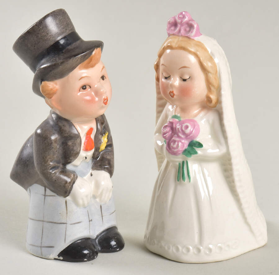 Goebel Figural Salt & Pepper Bride And Groom - No Box by Goebel-1