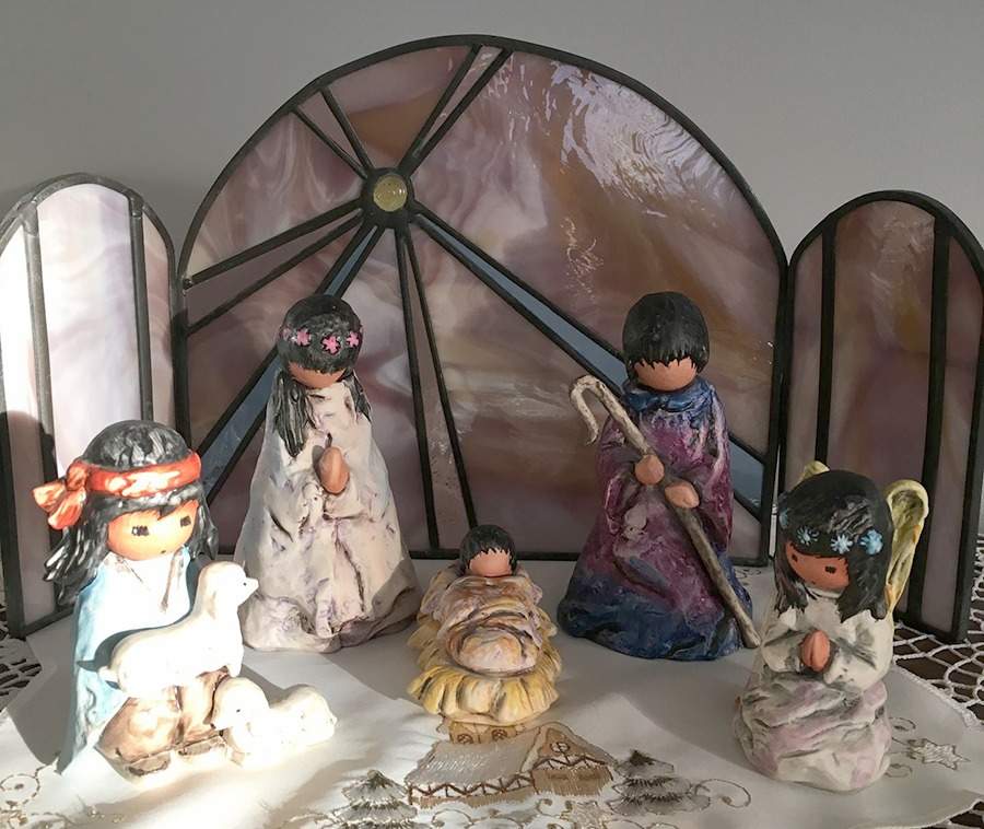 De Grazia Nativity Creche-Stained Glass - Boxed by Goebel-1