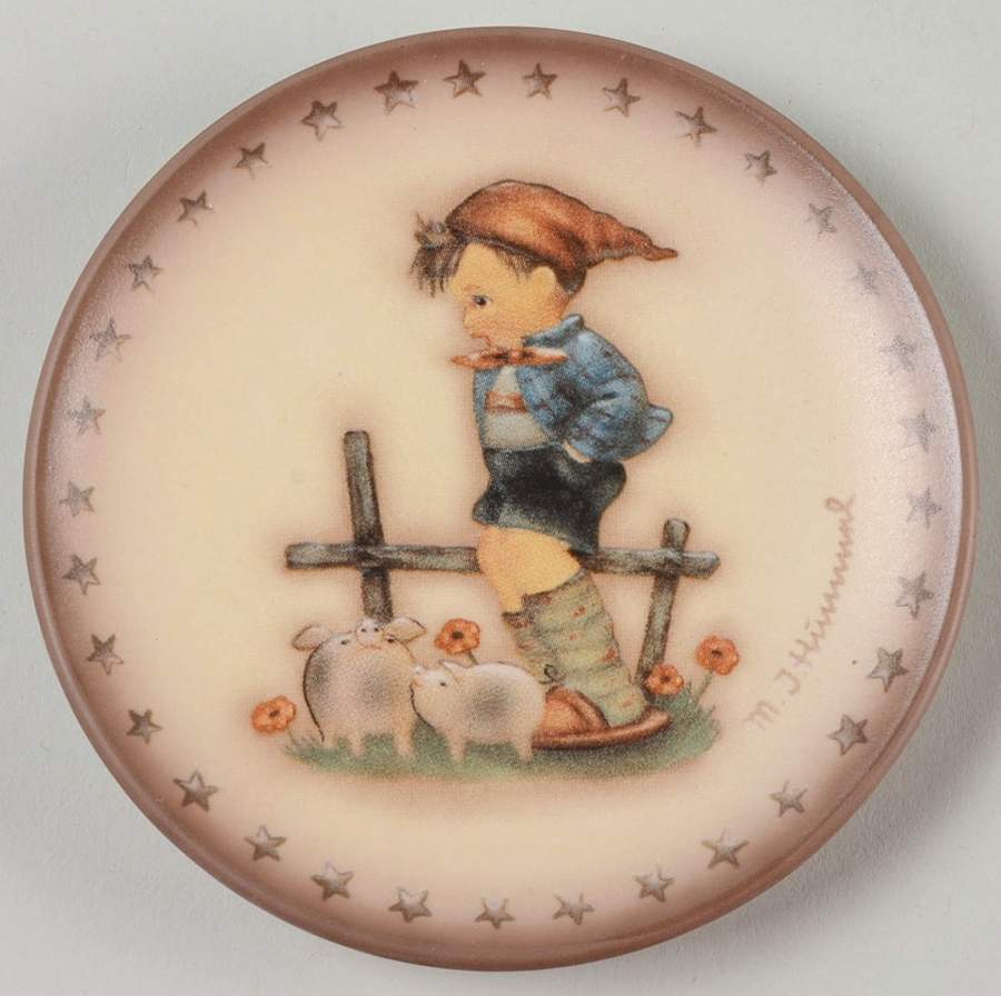 Miniature Annual Plate Farm Boy - No Box by Goebel-1