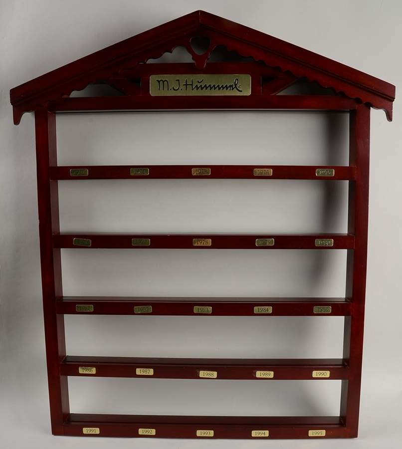 Miniature Annual Plate Wooden Display With Dates - Display Stand 2 by Goebel-1