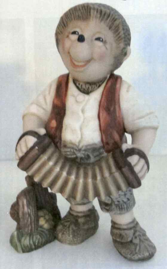 Mecki Figurines Playing Accordion - Boxed by Goebel-1