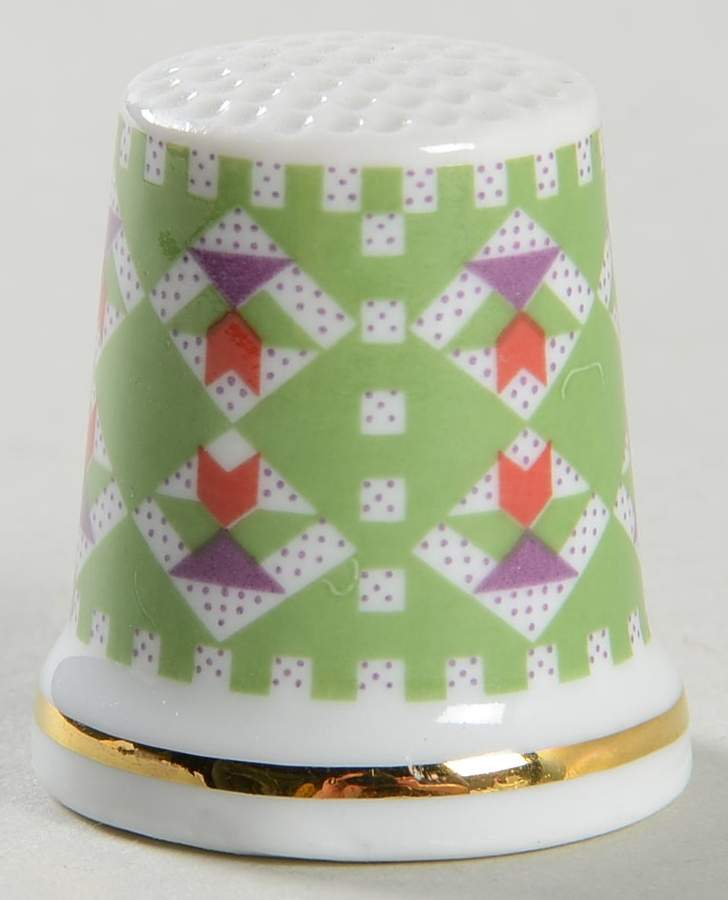 Patchwork Quilt Flower Basket - Boxed by Gerold Porzellan-1