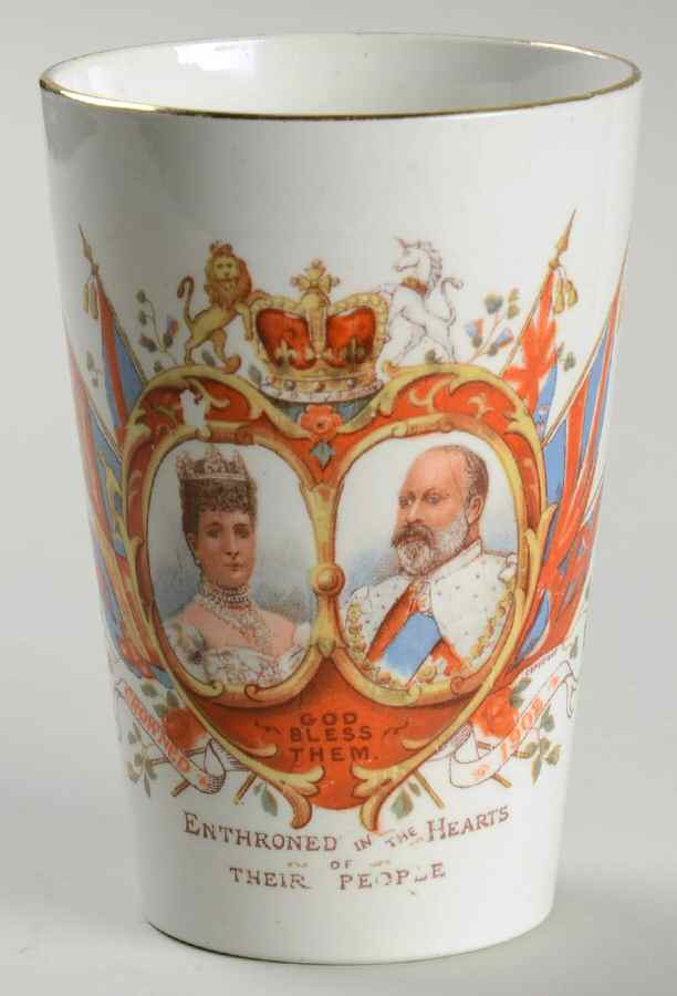 Grimwades Royalty Giftware Edward Vii & Alexandra Coronation Beaker - No Box by Grimwades (England)-1