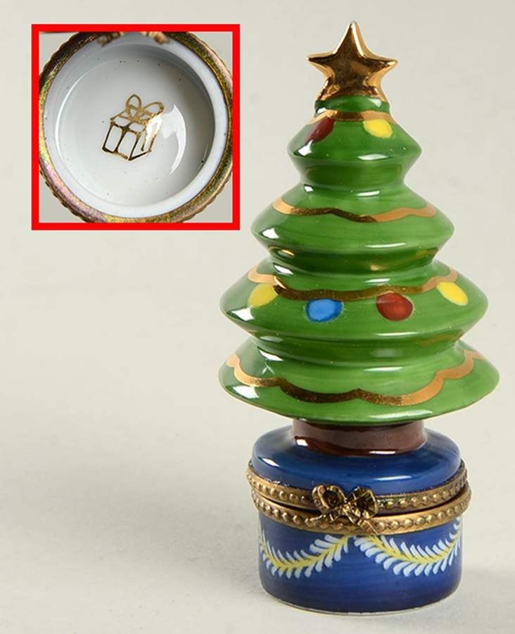 Gerard Ribierre Limoges Box Christmas Tree With Gold Star On Top - No Box by Gerard Ribierre-1