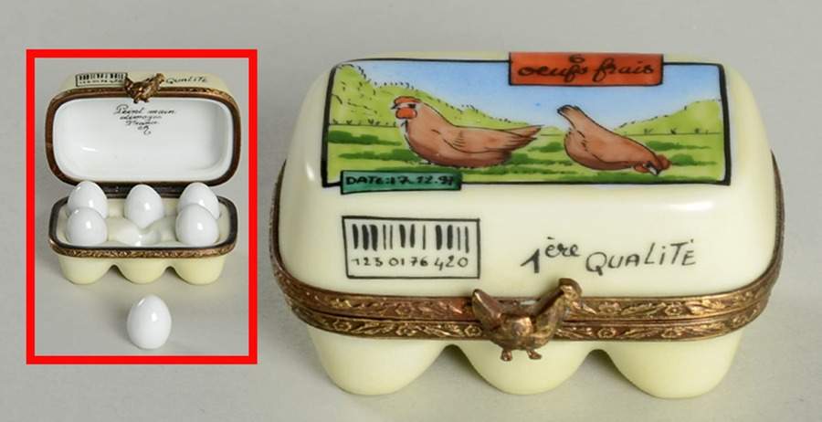 Gerard Ribierre Limoges Box Carton Of Eggs - No Box by Gerard Ribierre-1