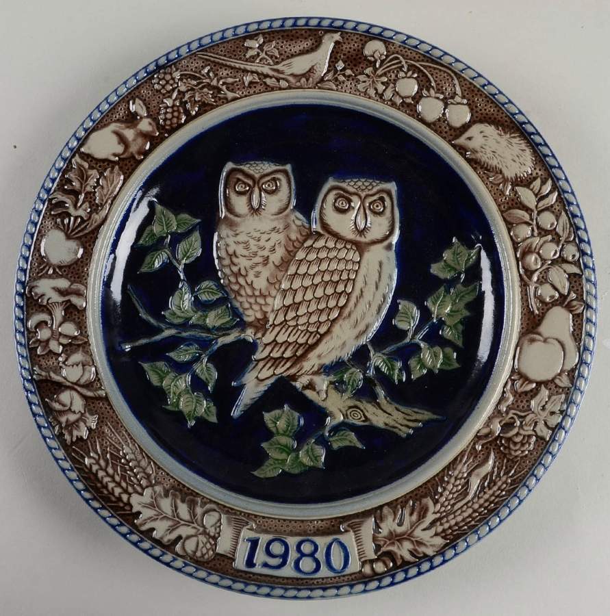 Bavarian Forest Series Owls-Plate - With Box by Goebel-1