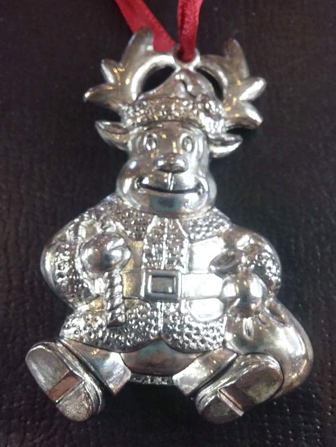 Gorham Ornaments Reindeer With Toy Bag - No Box by Gorham Silver-1