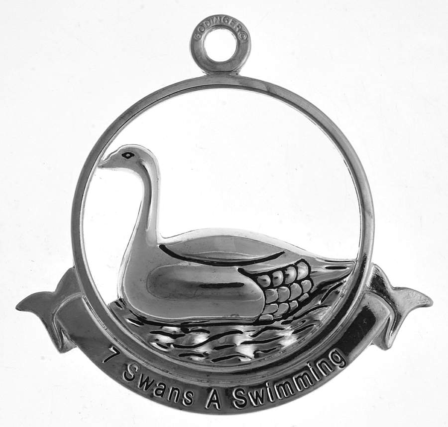 Twelve Days of Christmas Swans A Swimming - No Box by Godinger-1