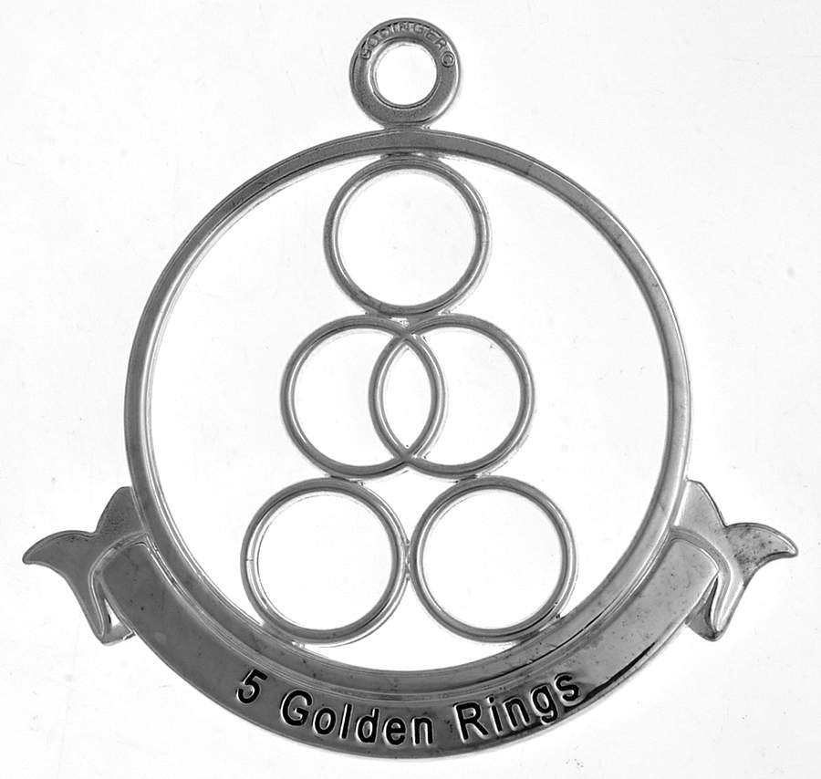 Twelve Days of Christmas Golden Rings - No Box by Godinger-1