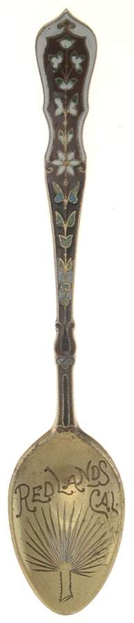 Souvenir Spoons Redlands California-Enamel - No Box by Gorham Silver-1
