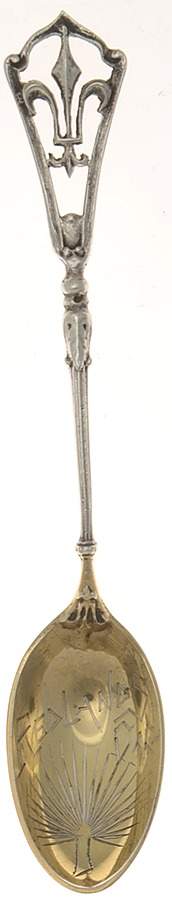 Souvenir Spoons Redlands California-Pierced, Gold Wash - No Box by Gorham Silver-1