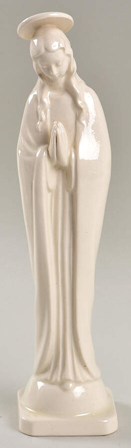 All White Figurines Madonna With Halo-Glossy - No Box by Goebel-1