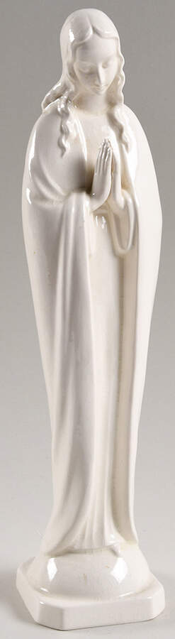 All White Figurines Madonna Praying-Glossy - No Box by Goebel-1