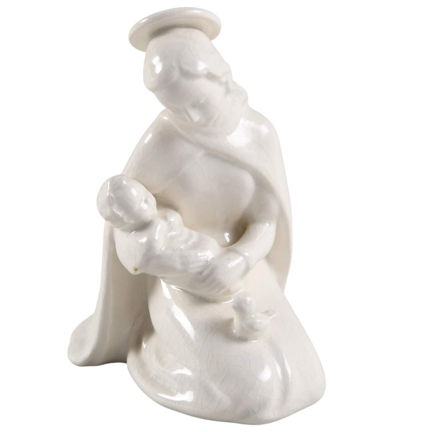 All White Figurines Mary And Jesus - No Box by Goebel-1