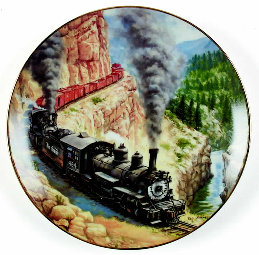 Golden Age of American Railroad  Above The Canyon - No Box by Hamilton Collection-1