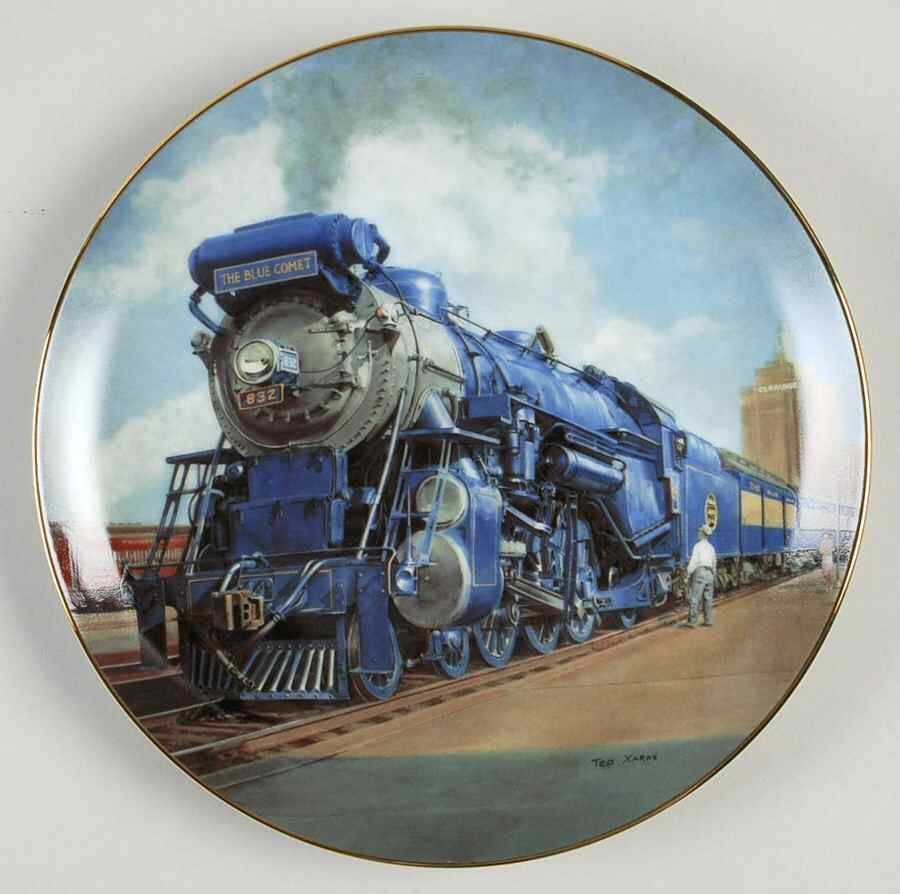 Golden Age of American Railroad  The Blue Comet - No Box by Hamilton Collection-1