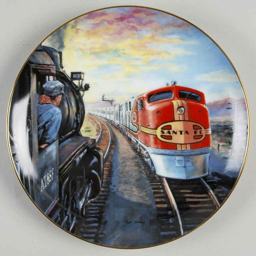 Golden Age of American Railroad  The Santa Fe Super Chief - No Box by Hamilton Collection-1