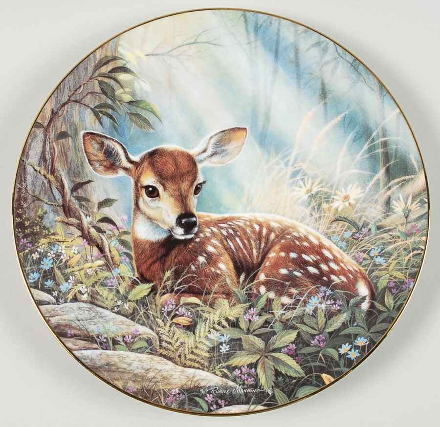Little Fawns of The Forest In The Morning Light - No Box by Hamilton Collection-1