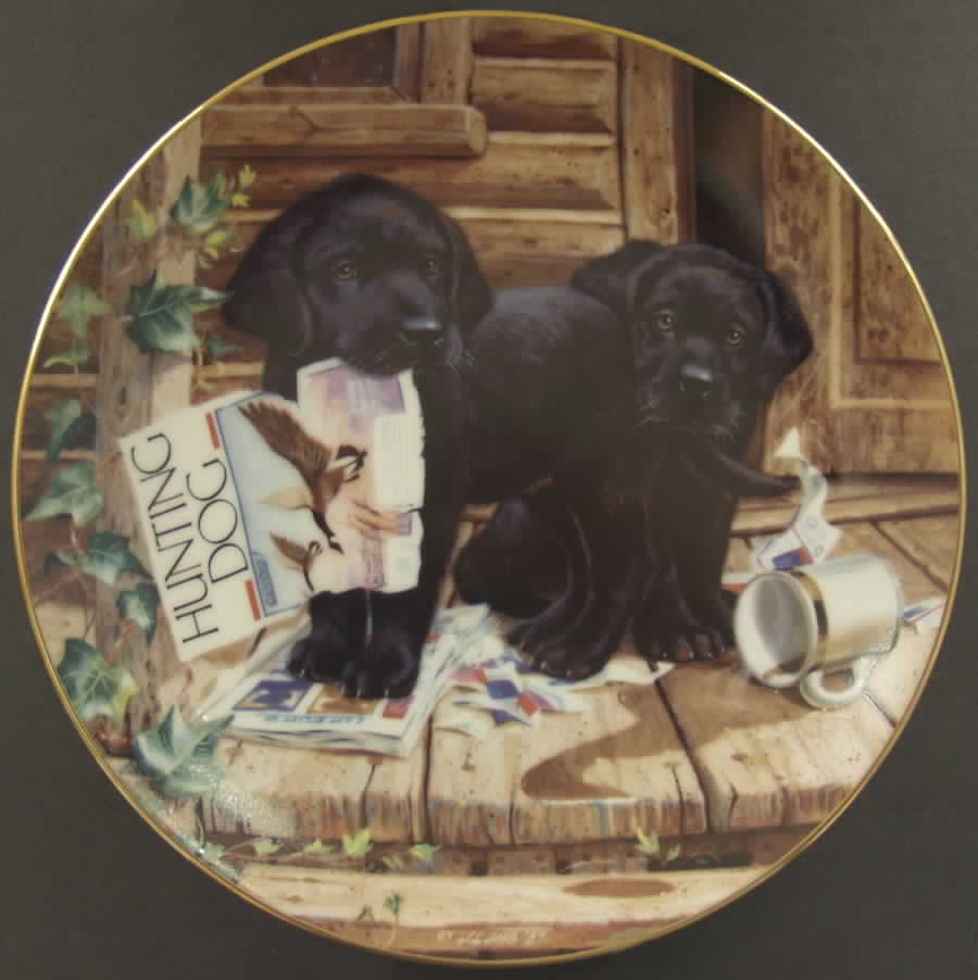 Puppy Playtime Cabin Fever-Black Labrador - No Box by Hamilton Collection-1