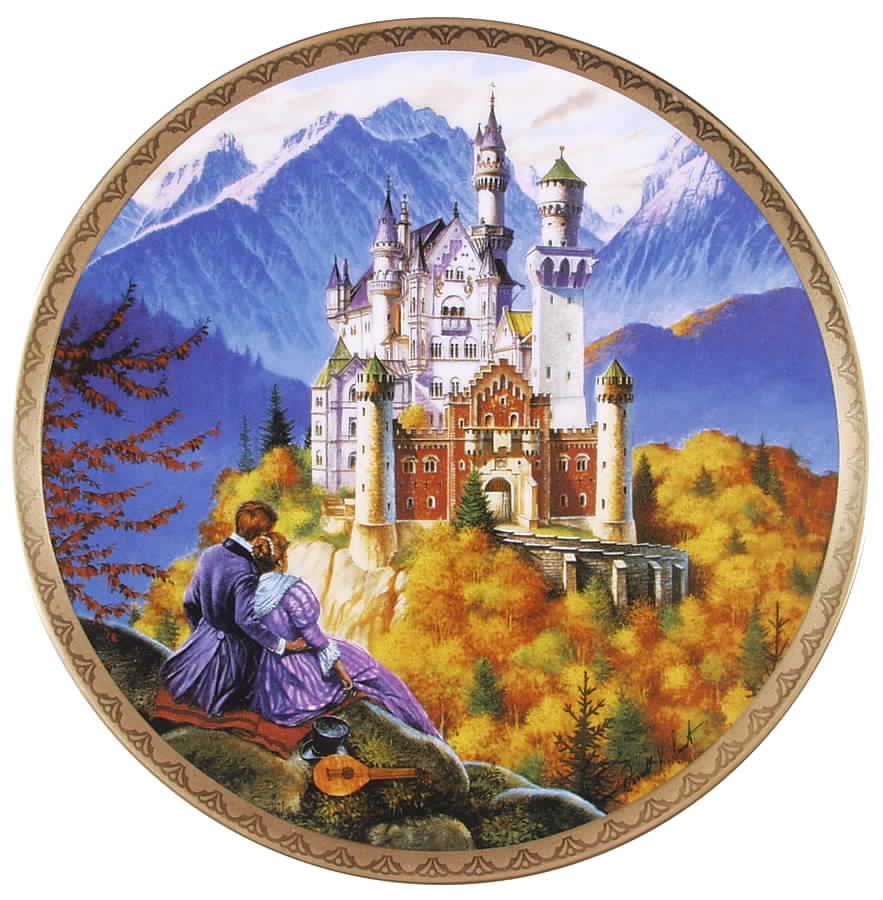 Romantic Castles Of Europe Ludwig's Castle - No Box by Hamilton Collection-1