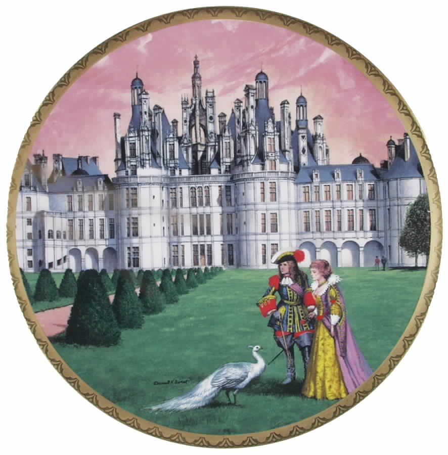 Romantic Castles Of Europe Leonardo Da Vinci's Chambord - Boxed by Hamilton Collection-1