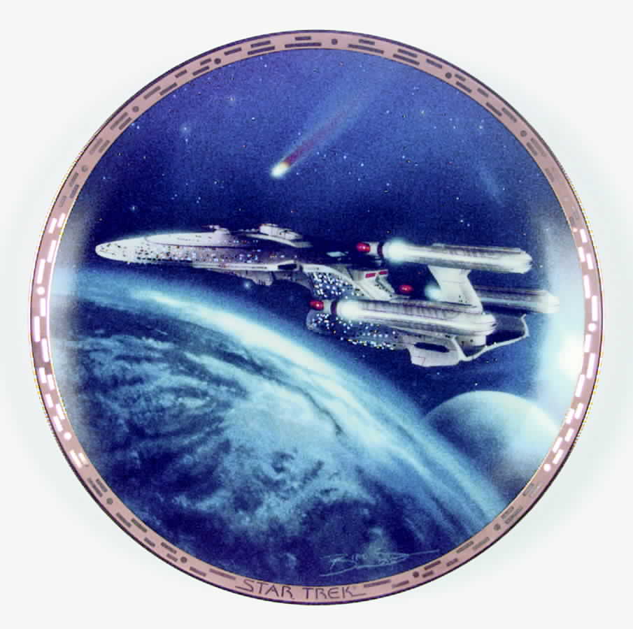 Star Trek-The Voyagers Triple Nacelled U.S.S. Enterprise - No Box by Hamilton Collection-1