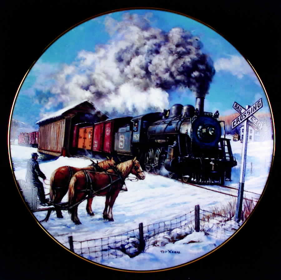 Winter Rails Country Crossroads - No Box by Hamilton Collection-1